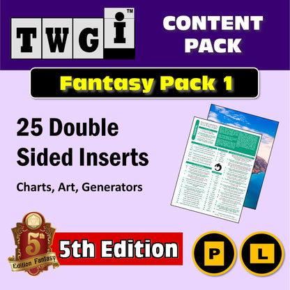 TWGi Fantasy Pack 1 - 5th Edition